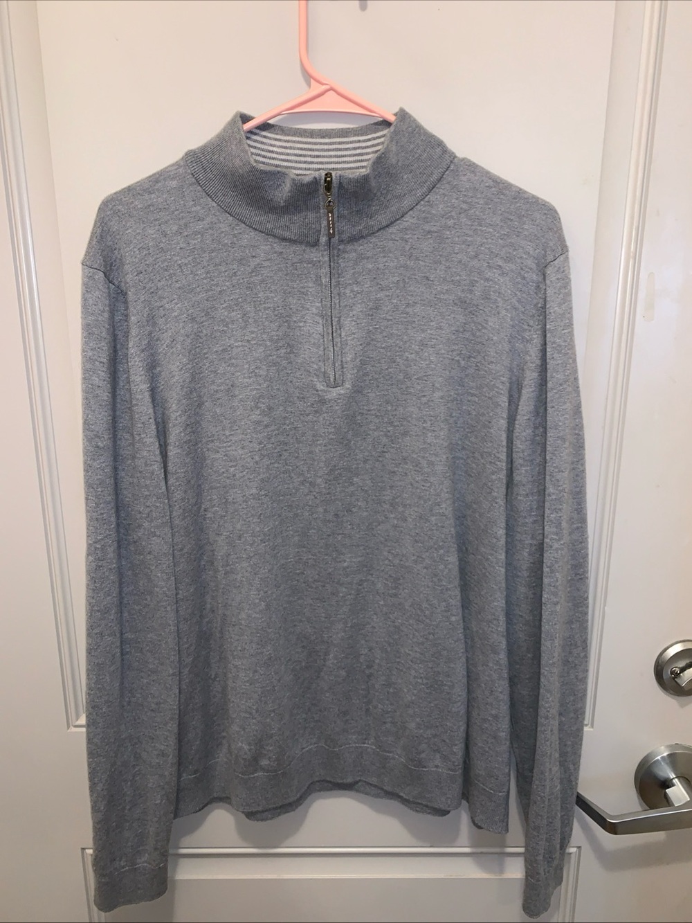 J. McLaughlin Women’s Grey Cashmere Blend Quarter Zip Size XL